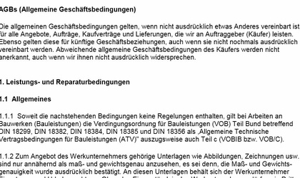 Unsere AGBs als PDF-Download für Sie! bei Raabe Elektro-Anlagen GmbH in Eisenach